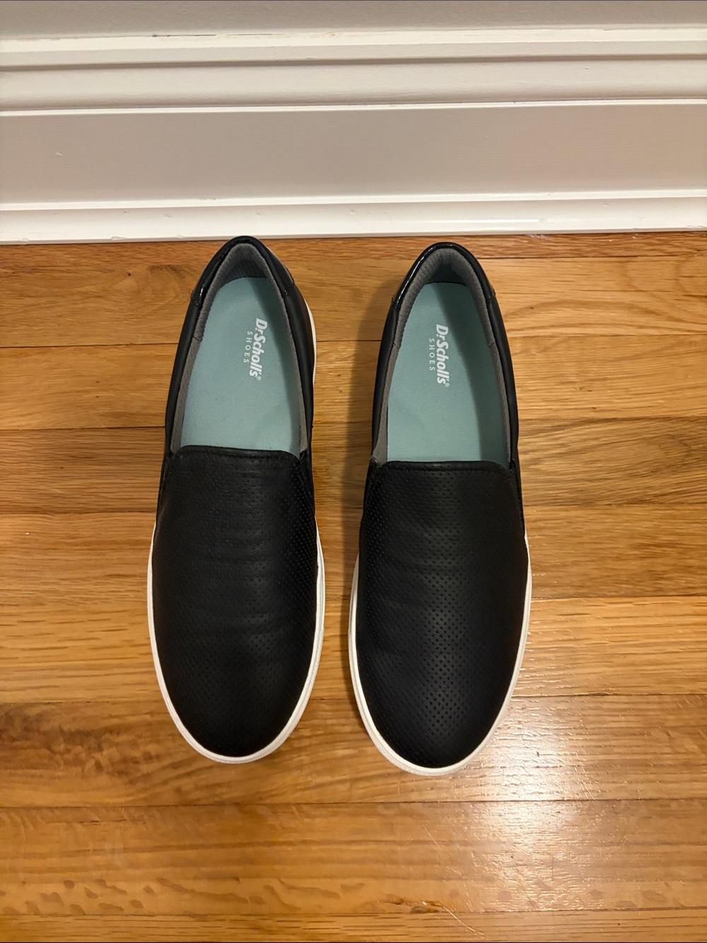 Dr. Scholl's Black Slip-On Sneakers with White Outsole
